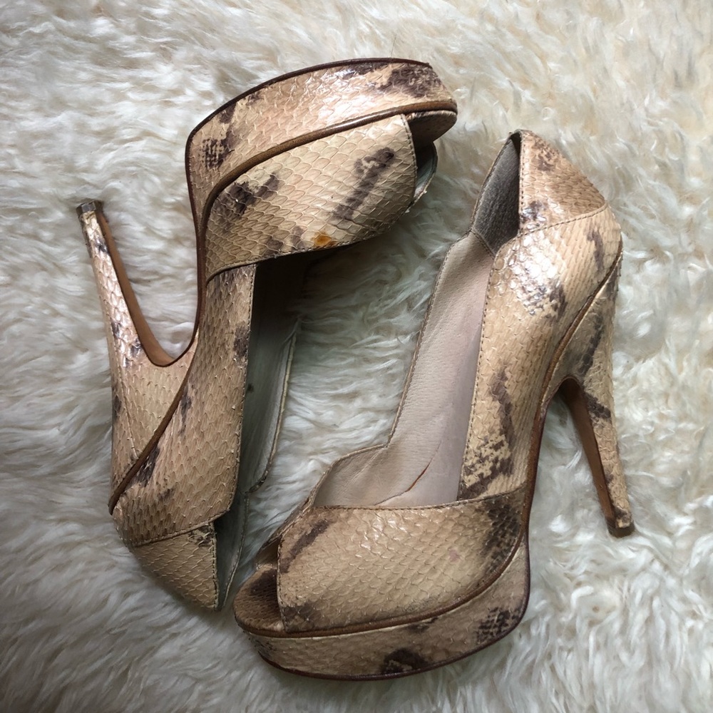 House of Harlow 1960 Leigh platform heel in natural